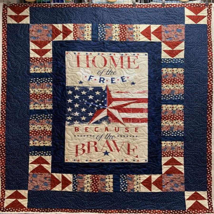 DN0812 – Veteran – Brave Soldier Proud Veteran – Quilt