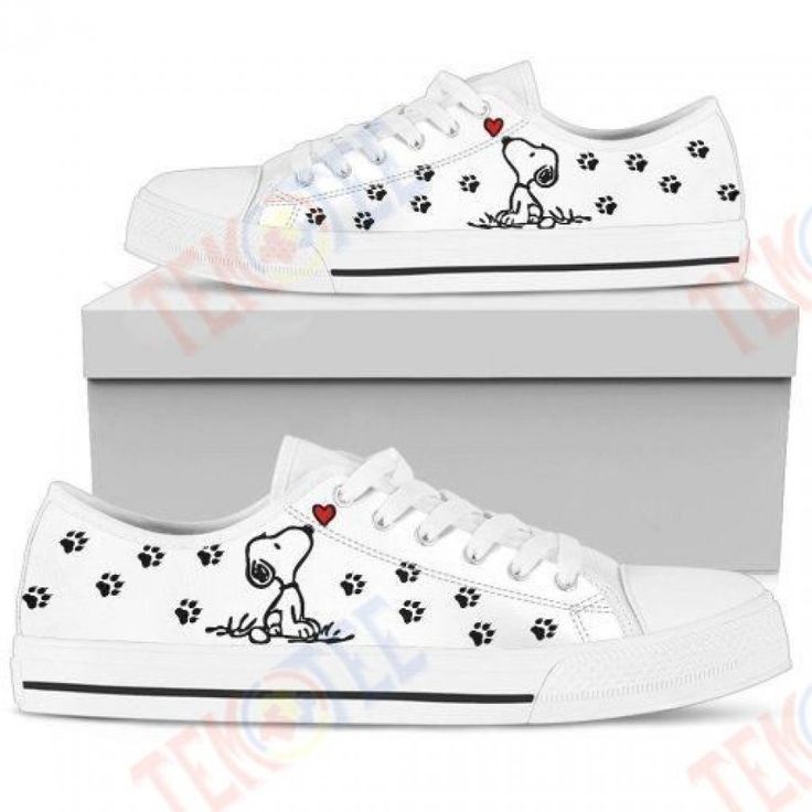 Mens Womens Snoopy Paws Low Top Shoes Custom Print Footwear Converse Sneakers TMT989