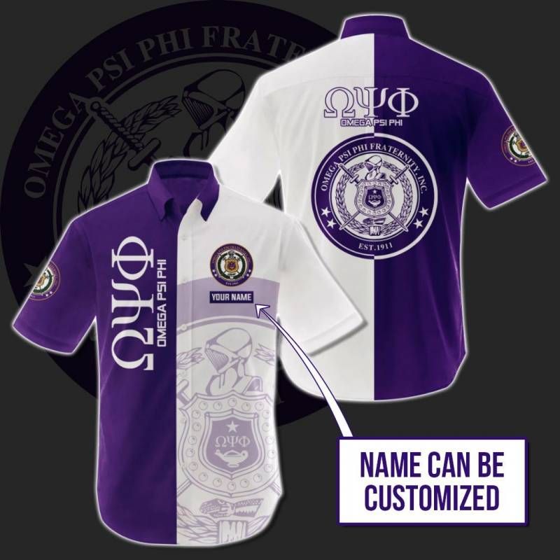 Omega Psi Phi Custom Name Chemise Shirt